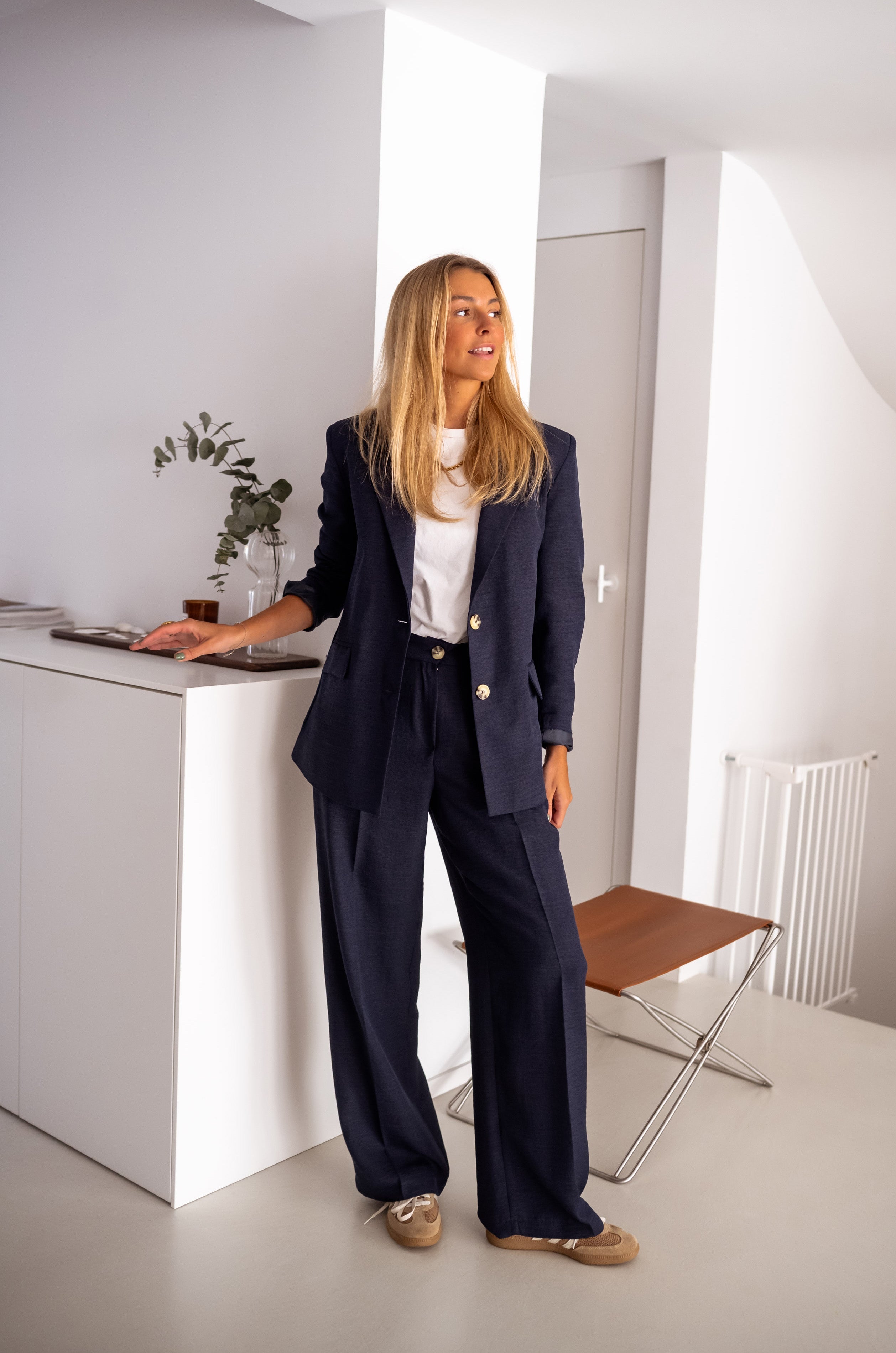 Blue Boss Notched Lapel Blazer
