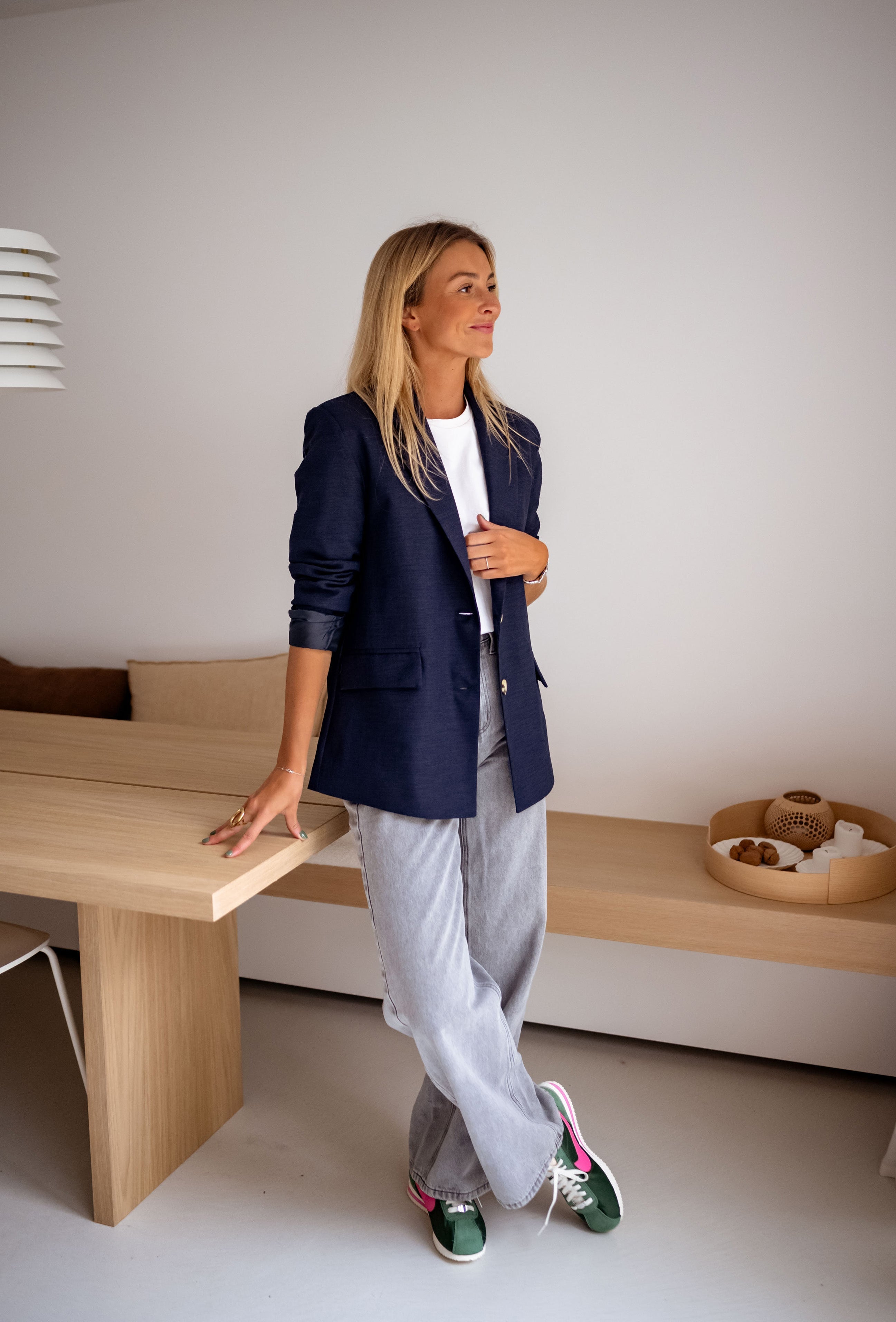 Blue Boss Notched Lapel Blazer