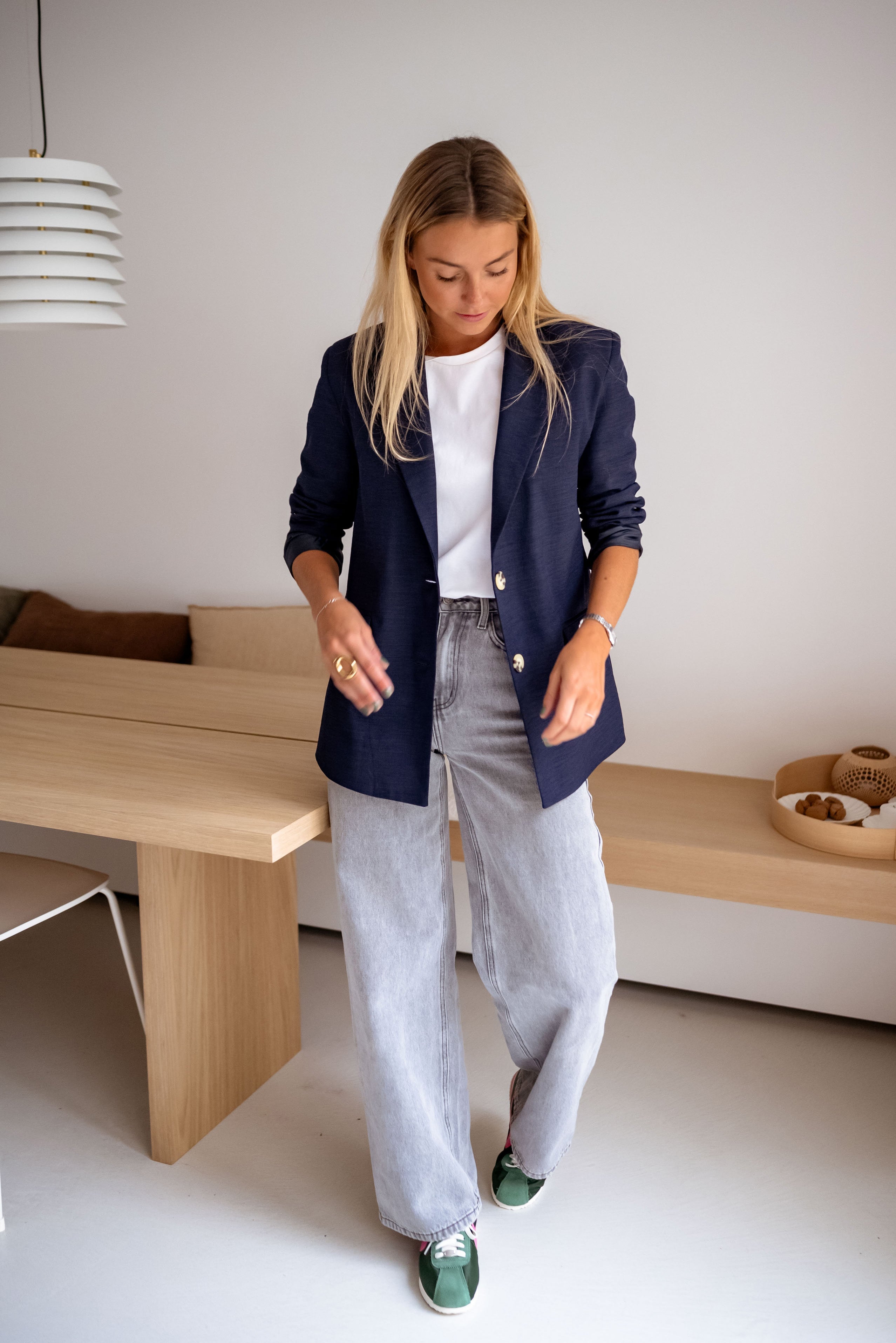 Blue Boss Notched Lapel Blazer