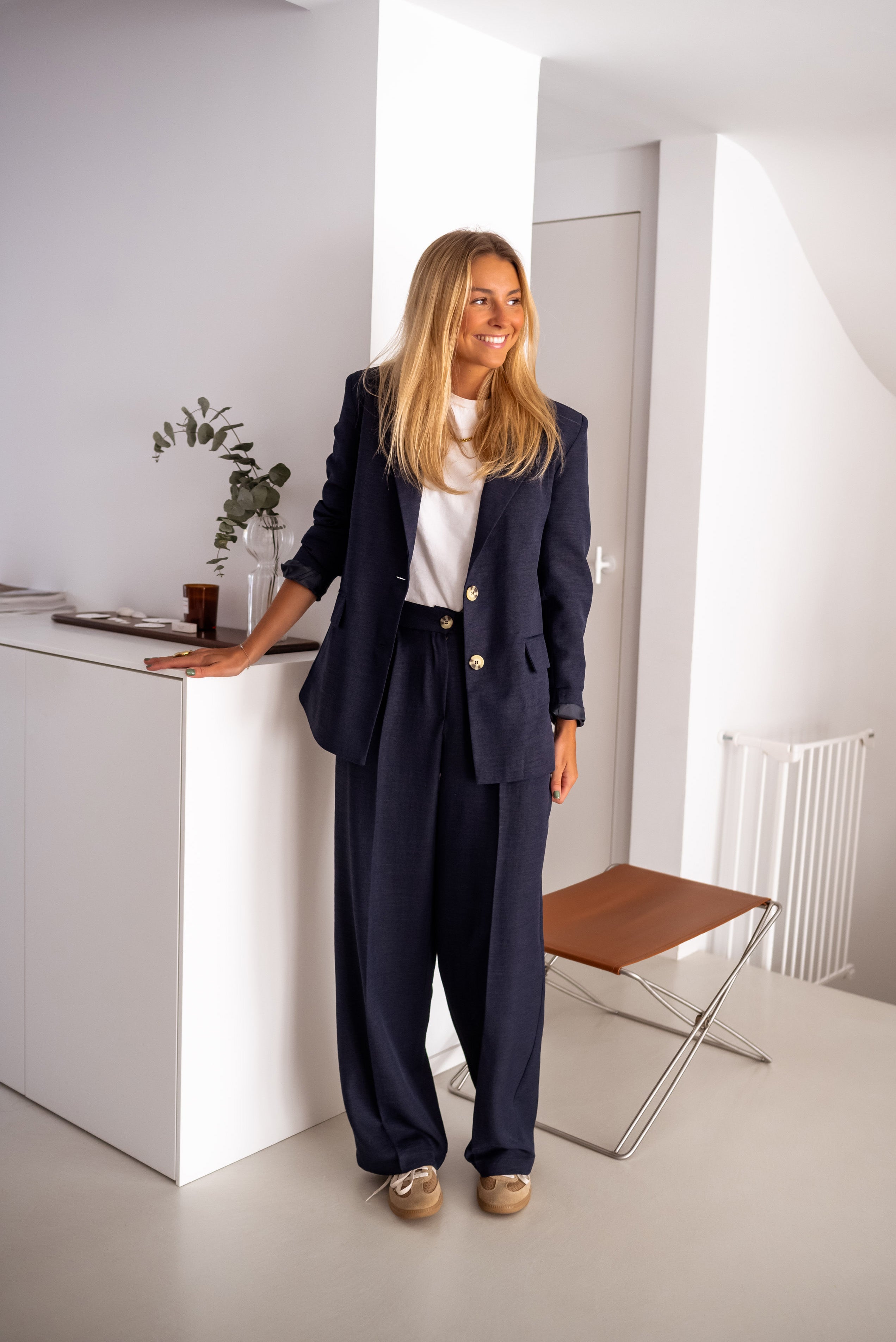 Blue Boss Notched Lapel Blazer