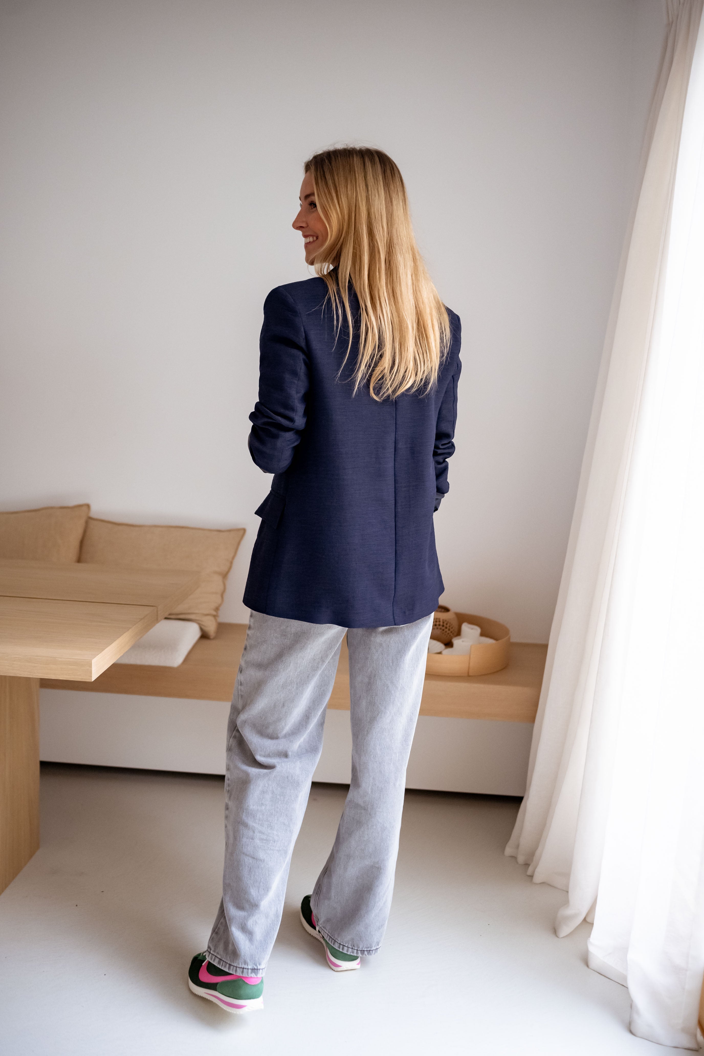 Blue Boss Notched Lapel Blazer