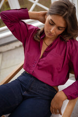 Burgundy Button Down Shirt