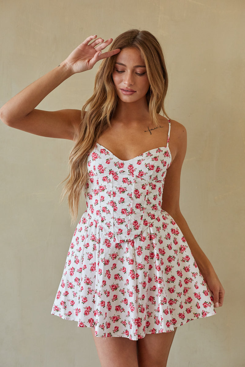 White Corset Mini Dress
