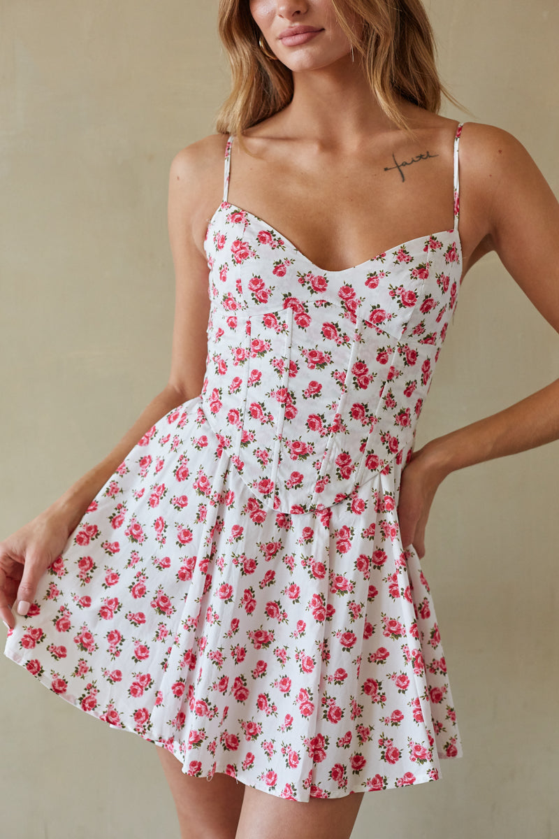 White Corset Mini Dress