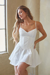 White Corset Mini Dress
