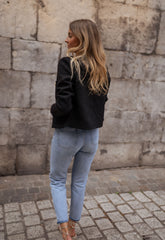 Black Thermal Buttoned Jacket
