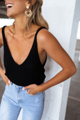 White Knit Tank Top