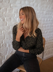 Black and Green Patterned Shirt