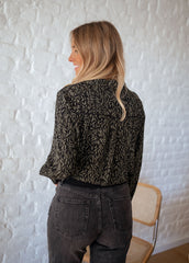 Black and Green Patterned Shirt