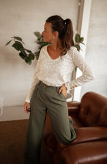 White Crochet Lace Blouse