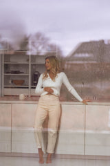 Beige Slim Fit Denim Jeans
