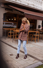 Chocolate Notched Lapel Blazer