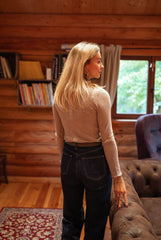 Beige Long Sleeves Knit Sweater