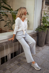 Basic White Knit Thin Sweater