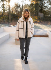 White Shearling Nita Jacket Coat