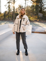 White Shearling Nita Jacket Coat