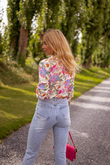 Rosy Floral Button Down Shirt