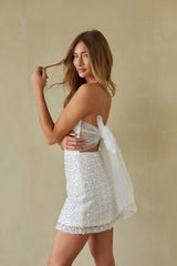 White Sequin Mini Dress