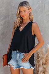 Dressed To Impress Sleeveless Blouse - Black