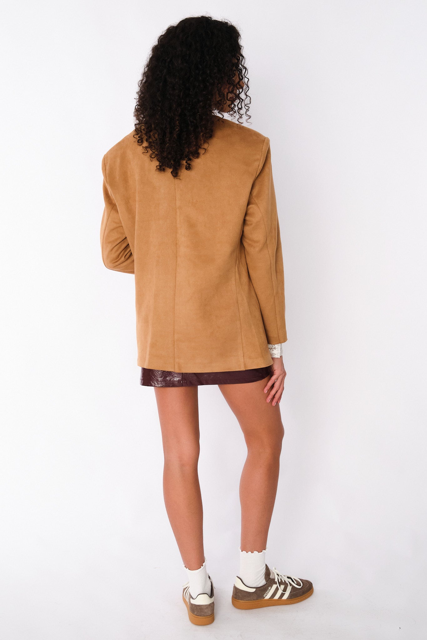 Camel Suede-Like Jacket
