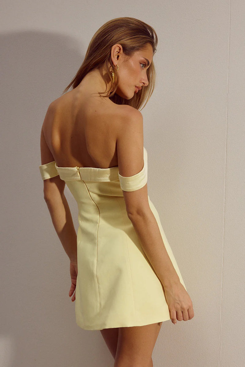 Sleek Off the Shoulder Mini Dress