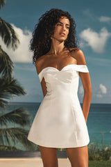 Sleek Off the Shoulder Mini Dress