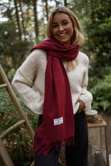 Burgundy Soft Cashmare Long Scarf