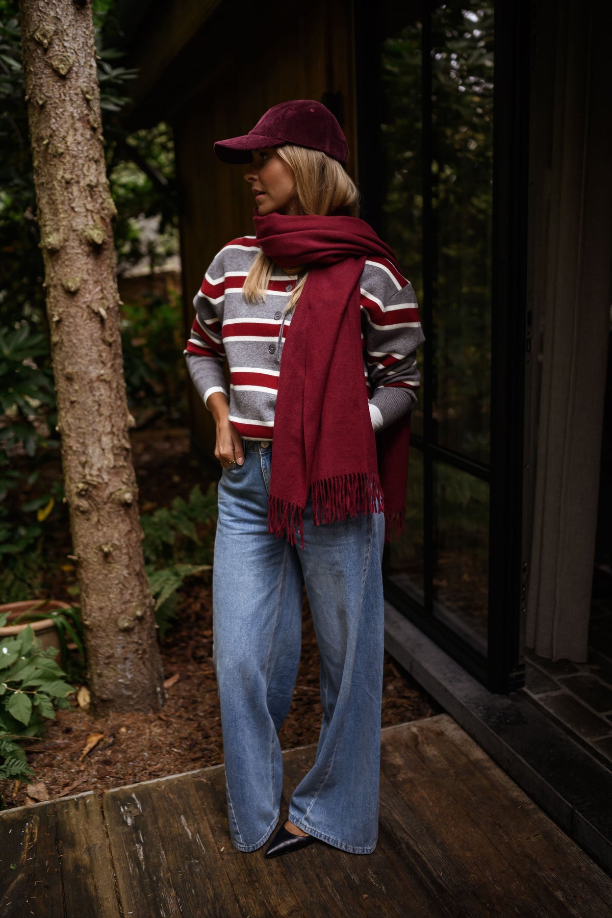 Burgundy Soft Cashmare Long Scarf