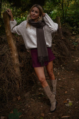 Brown Soft Cashmere Long Scarf