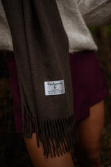 Brown Soft Cashmere Long Scarf