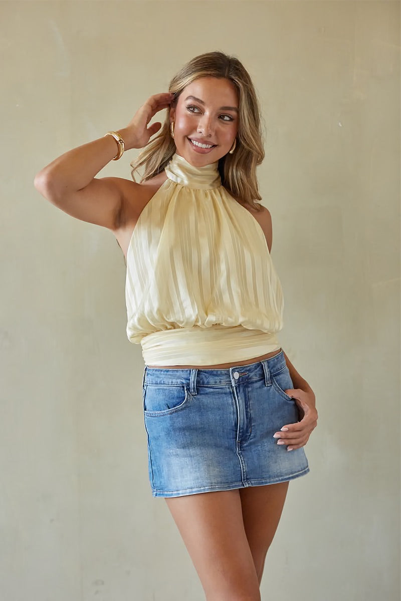 Chiffon Halter Neck Top