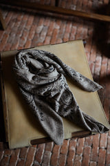 Khaki Paisley Print Scarf