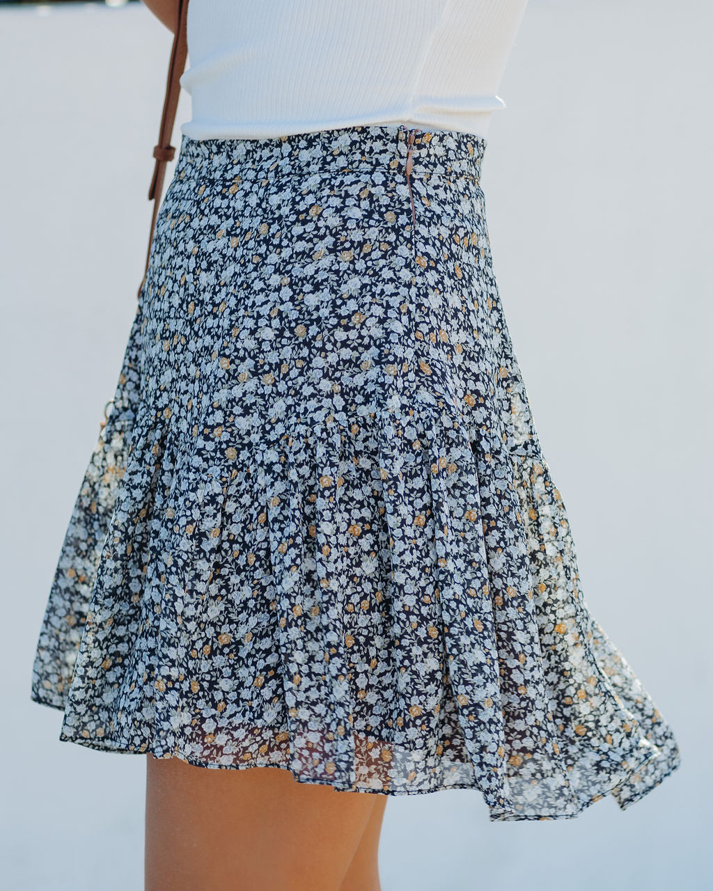 Harlan Floral Mini Skirt - Black Multi