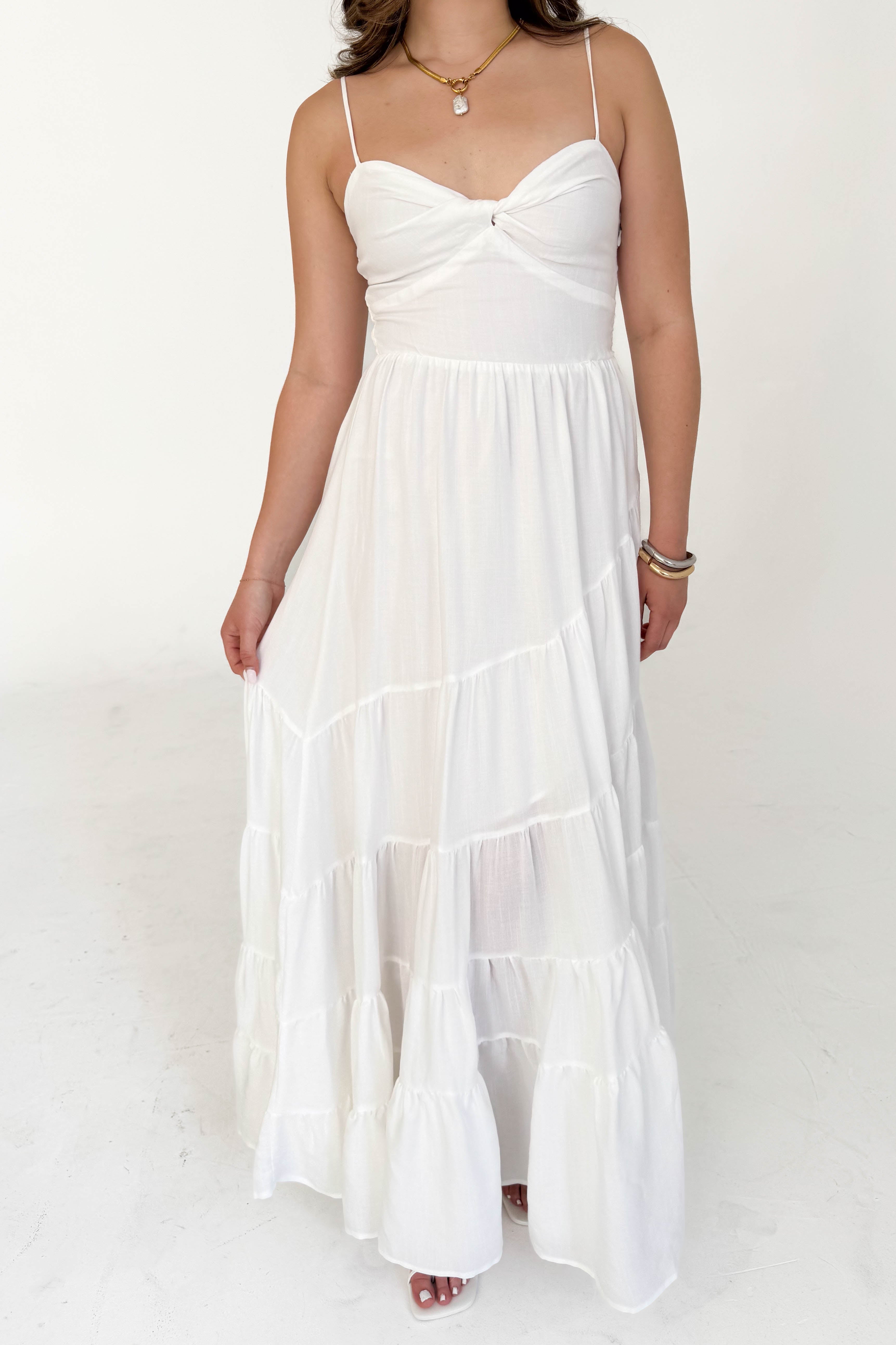 White Slip Maxi Dress