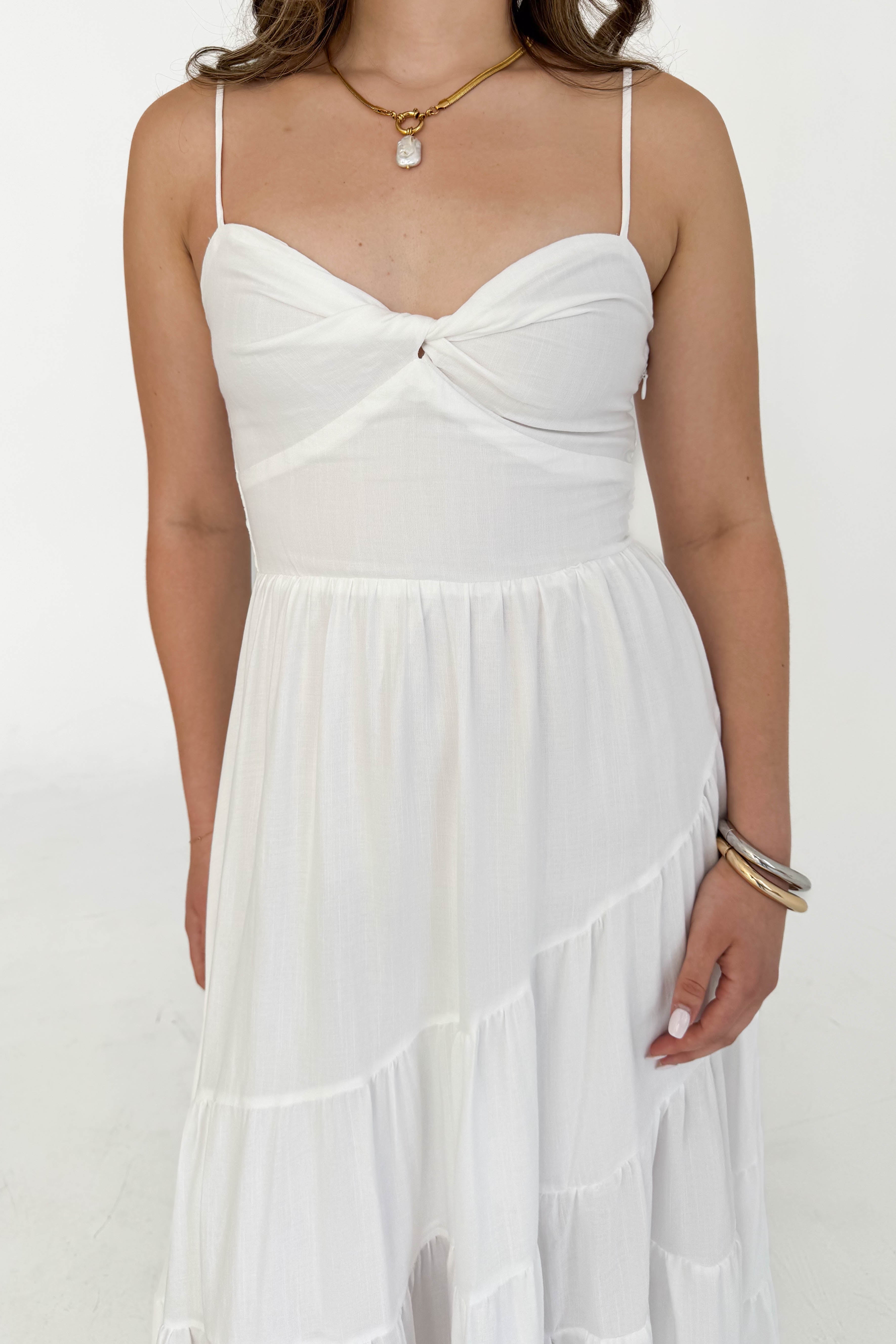 White Slip Maxi Dress