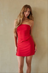 Chic Twist Front Mini Dress