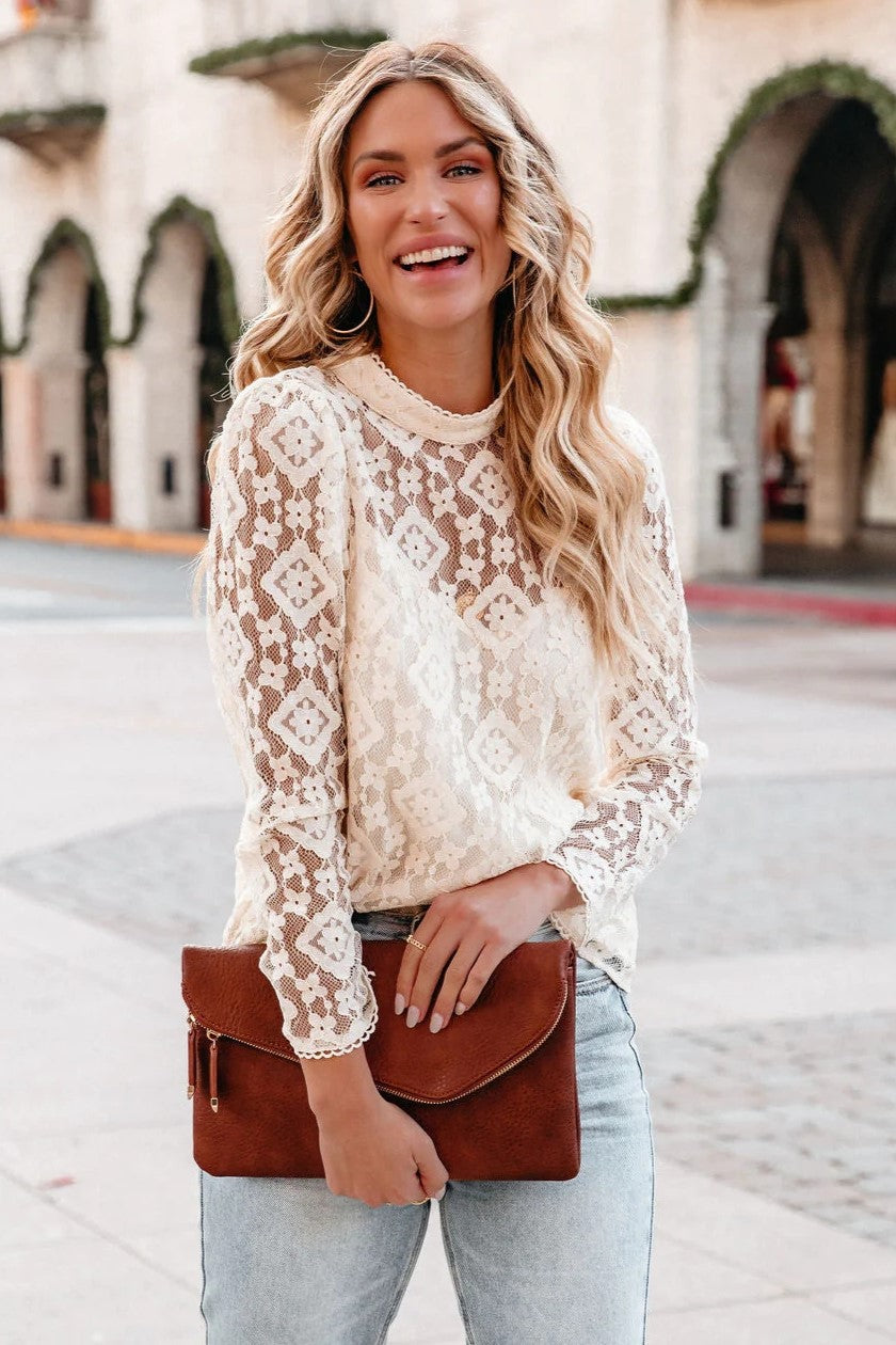 Meridian Lace Blouse - Cream