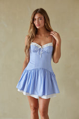 Blue Striped Mini Dress