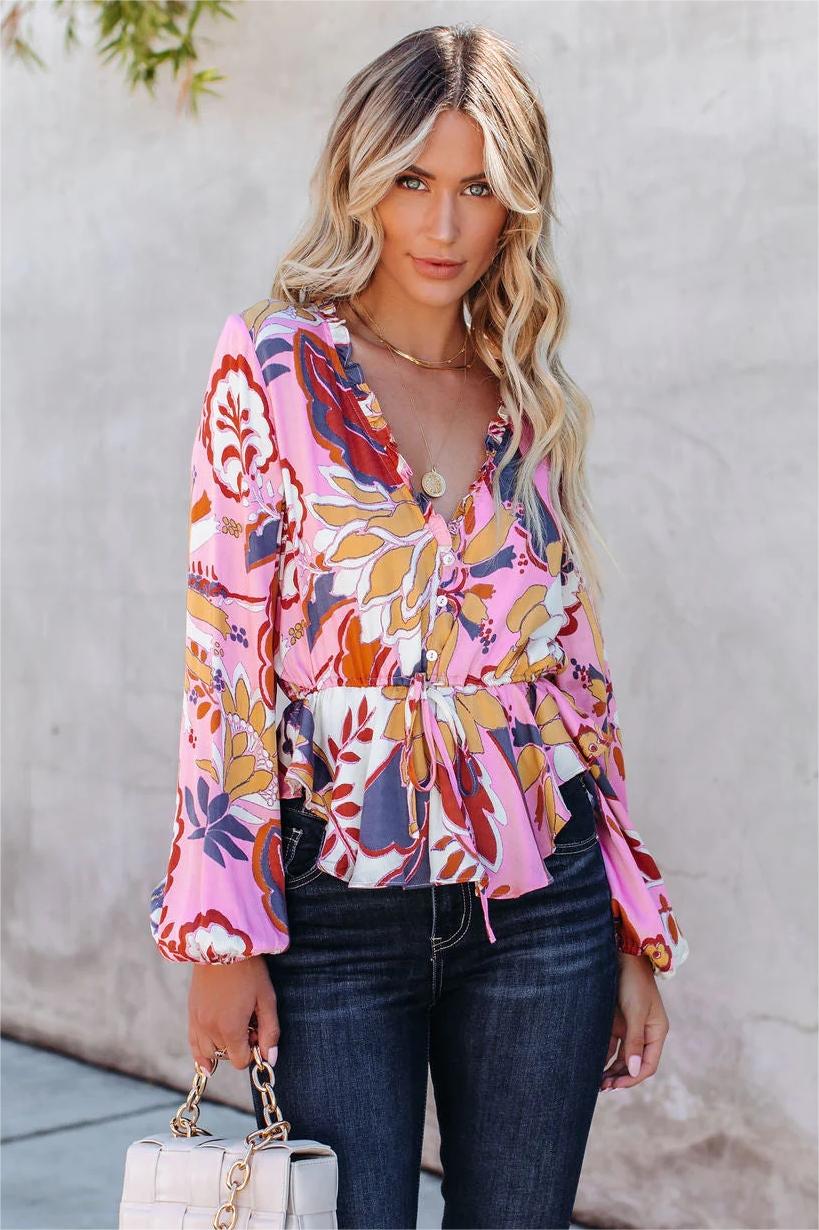 Never Too Much Adjustable Printed Top
