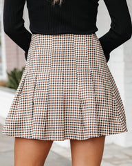 Oxford Plaid Pleated Mini Skirt