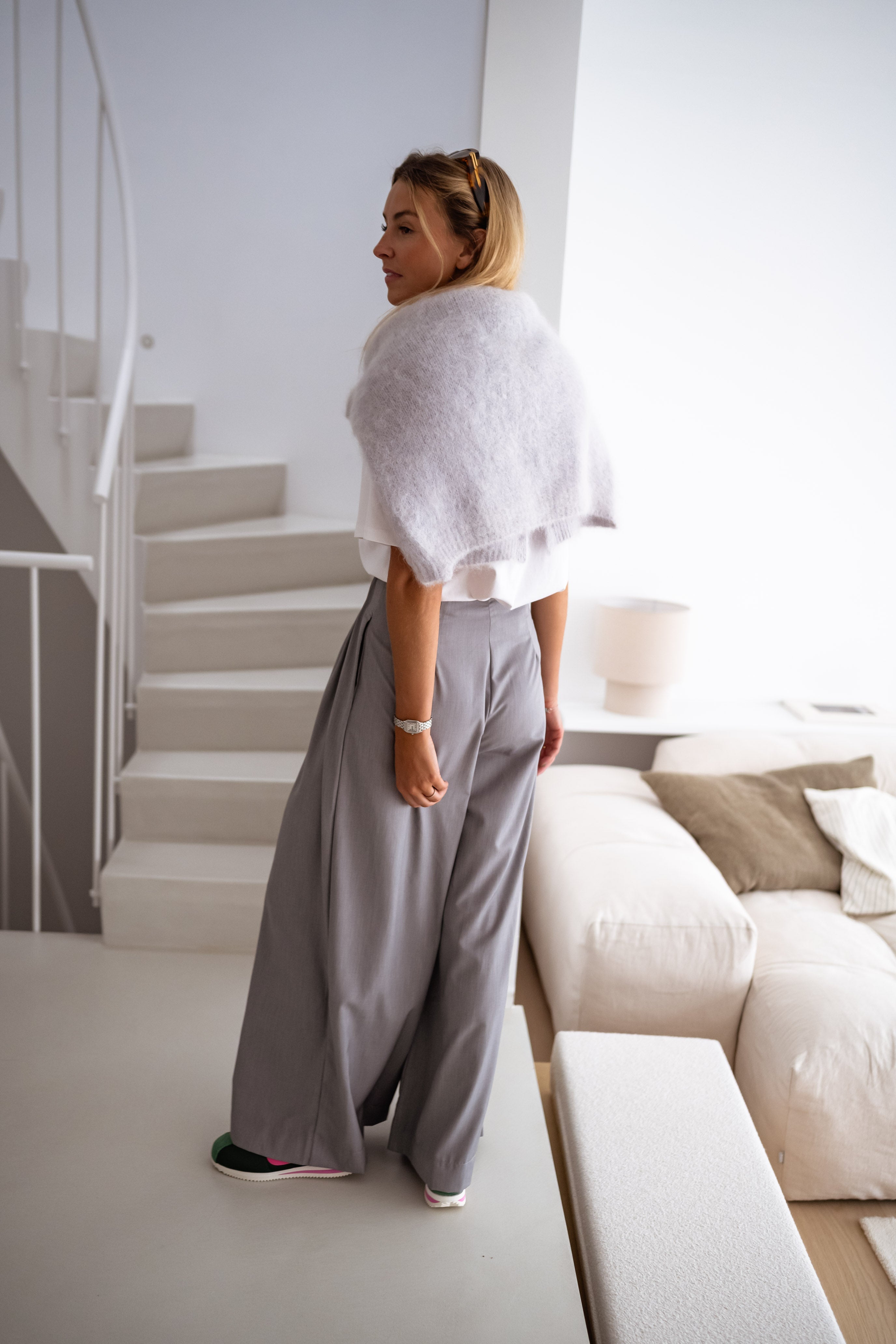 Grey Wide-Leg Pants