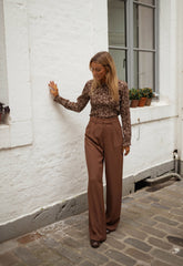 Chocolate Wide-Leg Pants