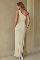 Light Yellow Slim Fit Maxi Dress