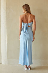 Romina Strapless Satin Maxi Dress