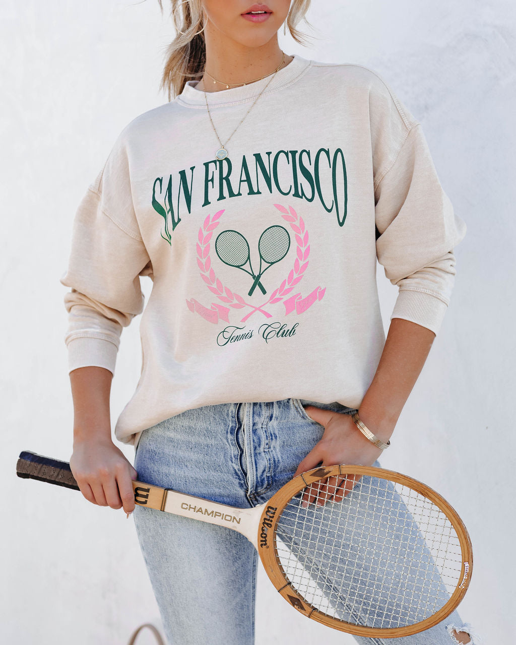 SF Tennis Club Cotton Blend Sweatshirt