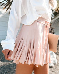 Swing + Shout Ruffle Mini Skirt - Blush