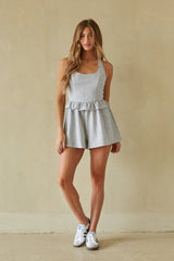 Casual Halter Ruffle Romper