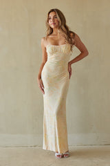 Artistic Floral Slip Maxi Dress