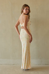 Artistic Floral Slip Maxi Dress