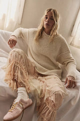 Beige Slouchy Knit Sweater
